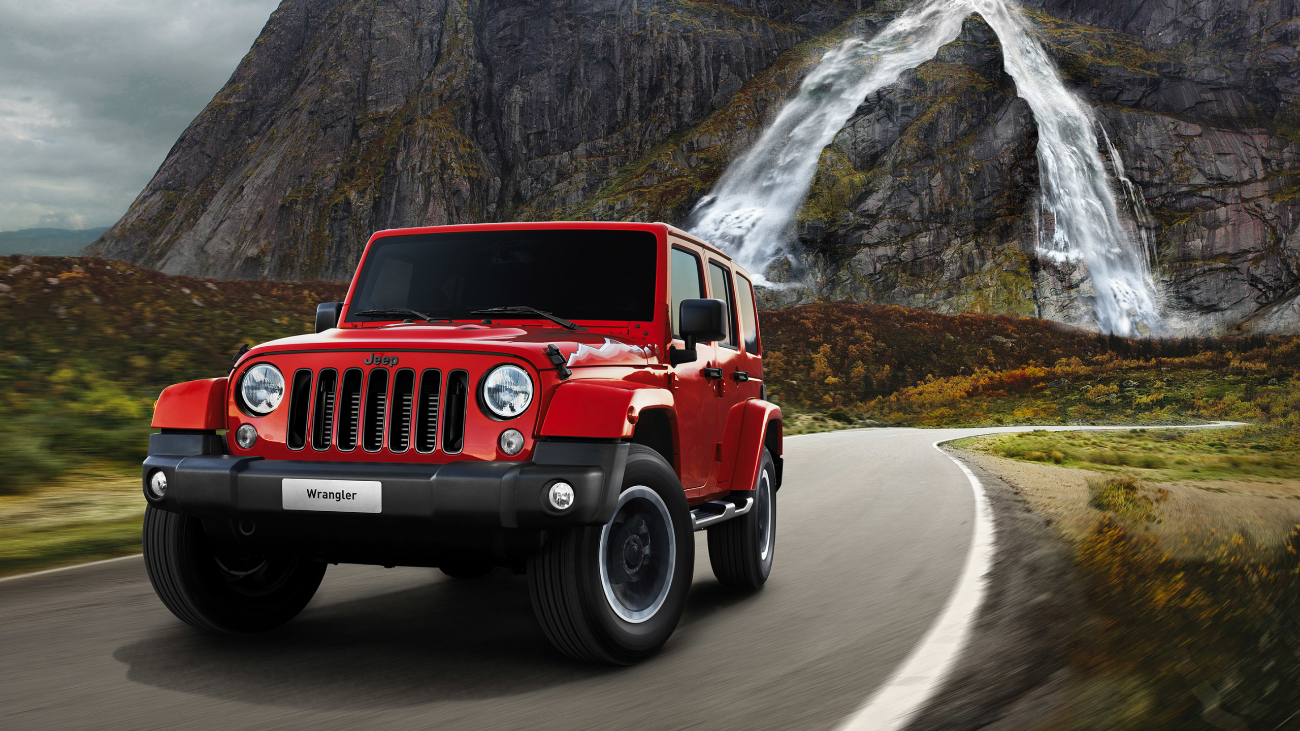 Обои джип, авто, Wrangler Виллиса Неограниченное, jeep wrangler, Офф-роуд в разрешении 2560x1440