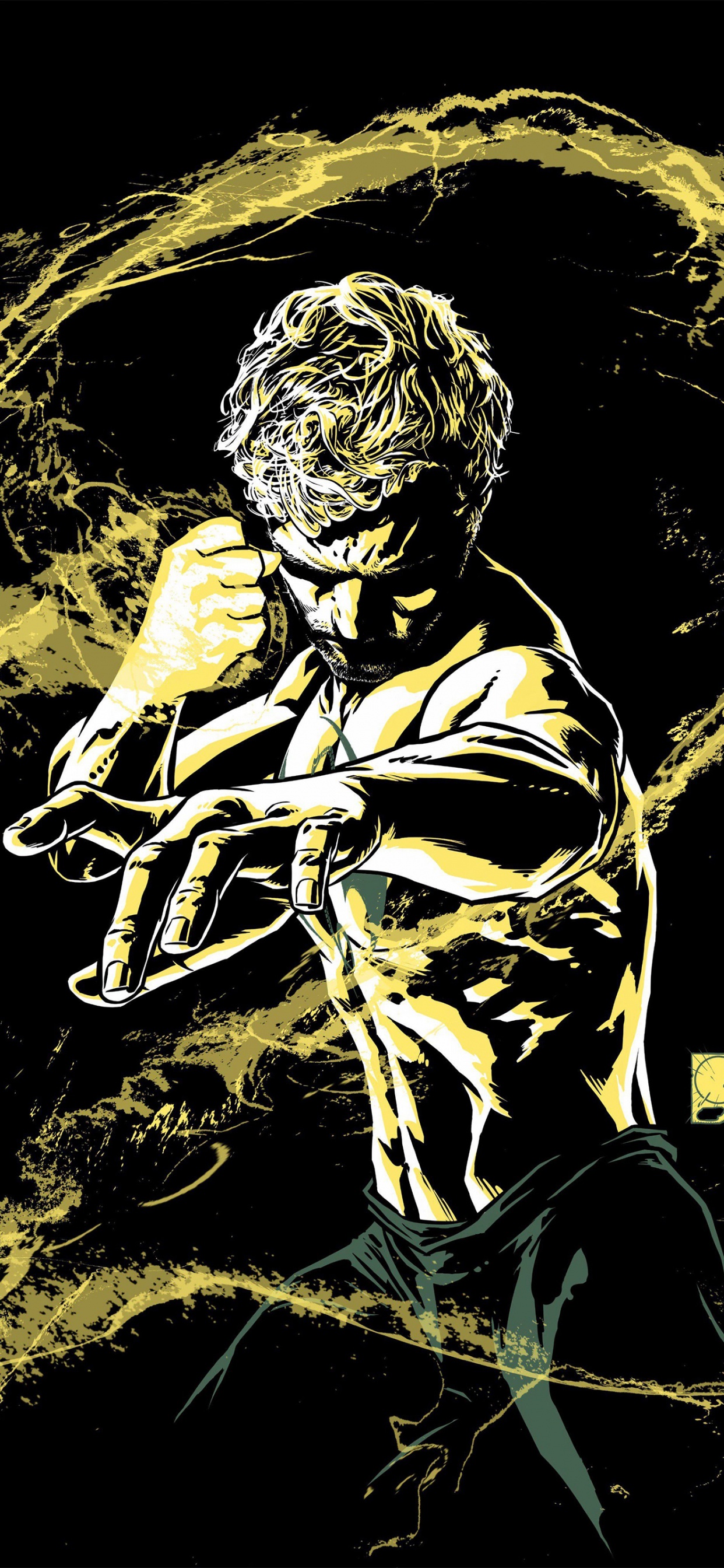 Обои железный кулак, marvel, комиксы Марвел, Железного Кулака - Сезон 1, графический дизайн в разрешении 1242x2688