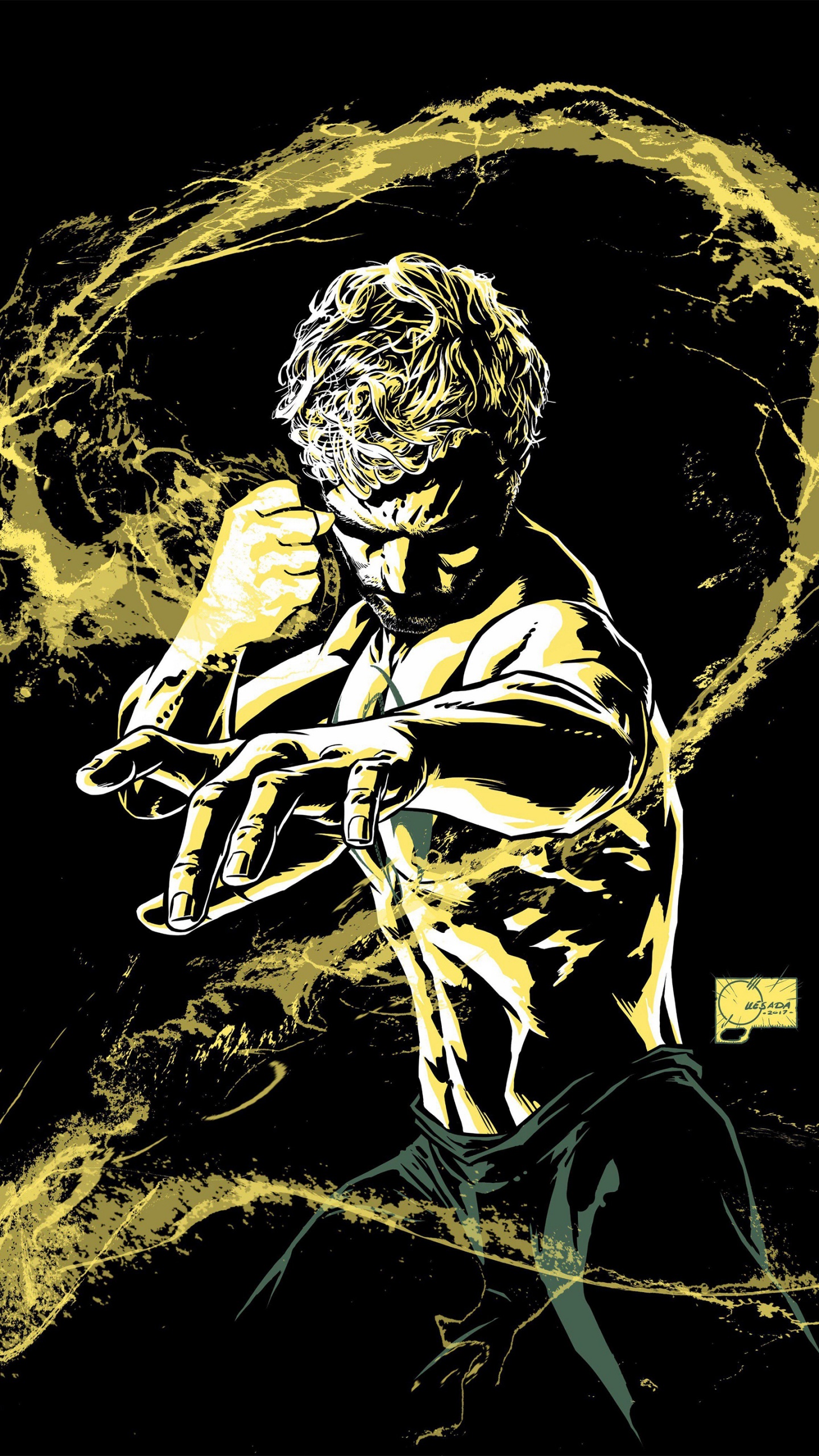 Обои железный кулак, marvel, комиксы Марвел, Железного Кулака - Сезон 1, графический дизайн в разрешении 1440x2560