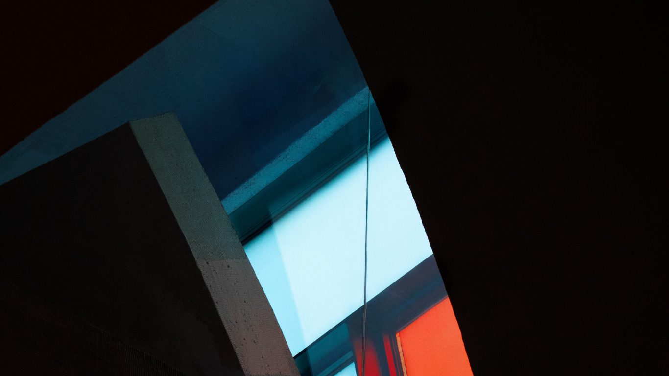 Обои архитектура, синий, линия, полутона и оттенки, дизайн в разрешении 1366x768