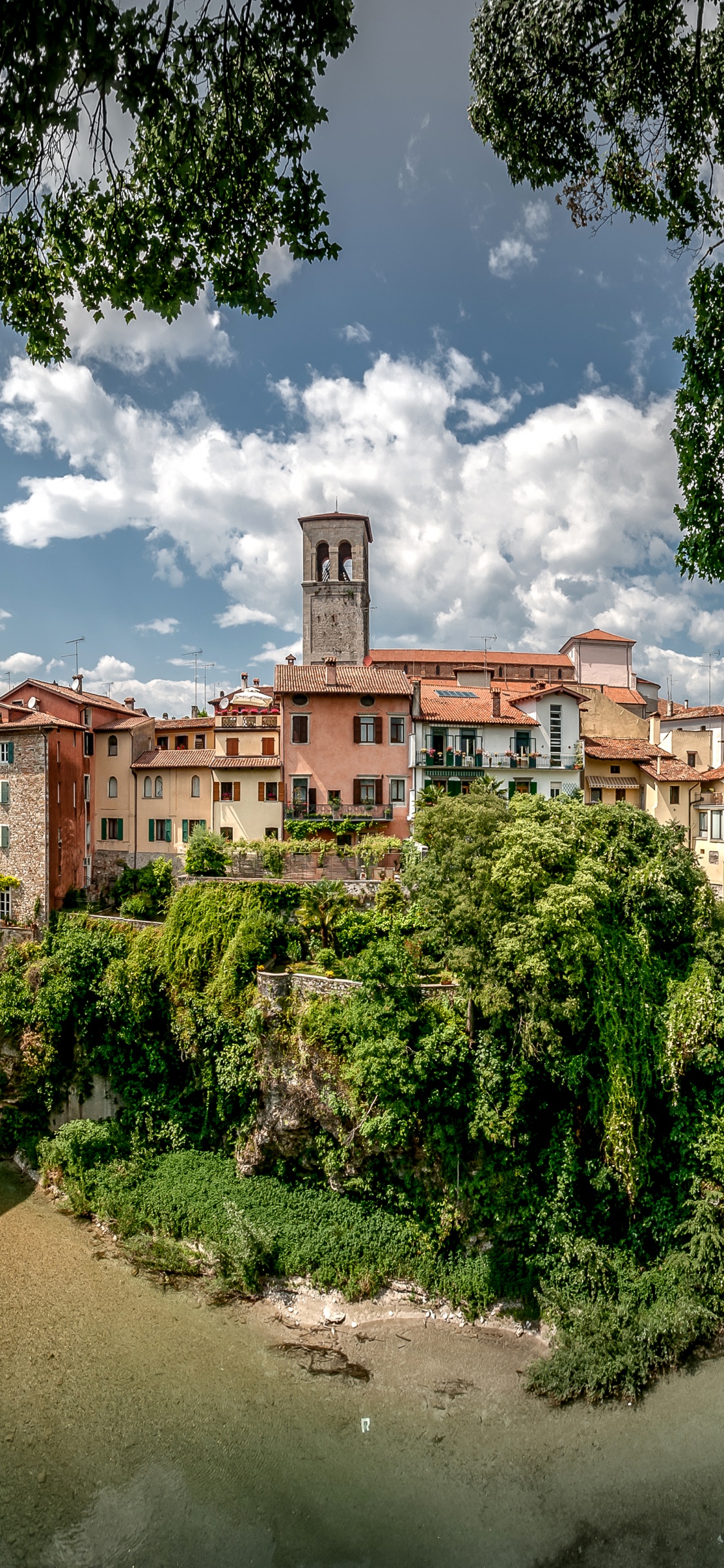 Обои Чивидале-дель-Фриули, мост дьявола, Натизоне, имущество, пейзаж в разрешении 1125x2436