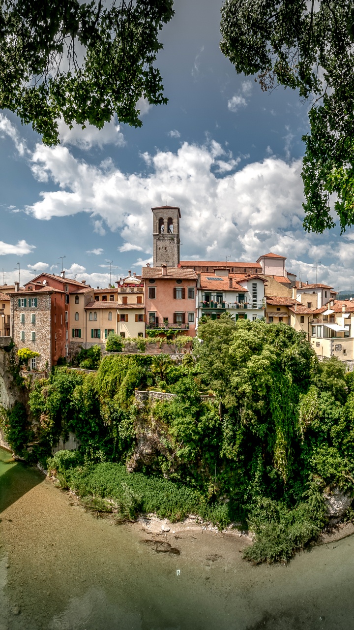 Обои Чивидале-дель-Фриули, мост дьявола, Натизоне, имущество, пейзаж в разрешении 720x1280