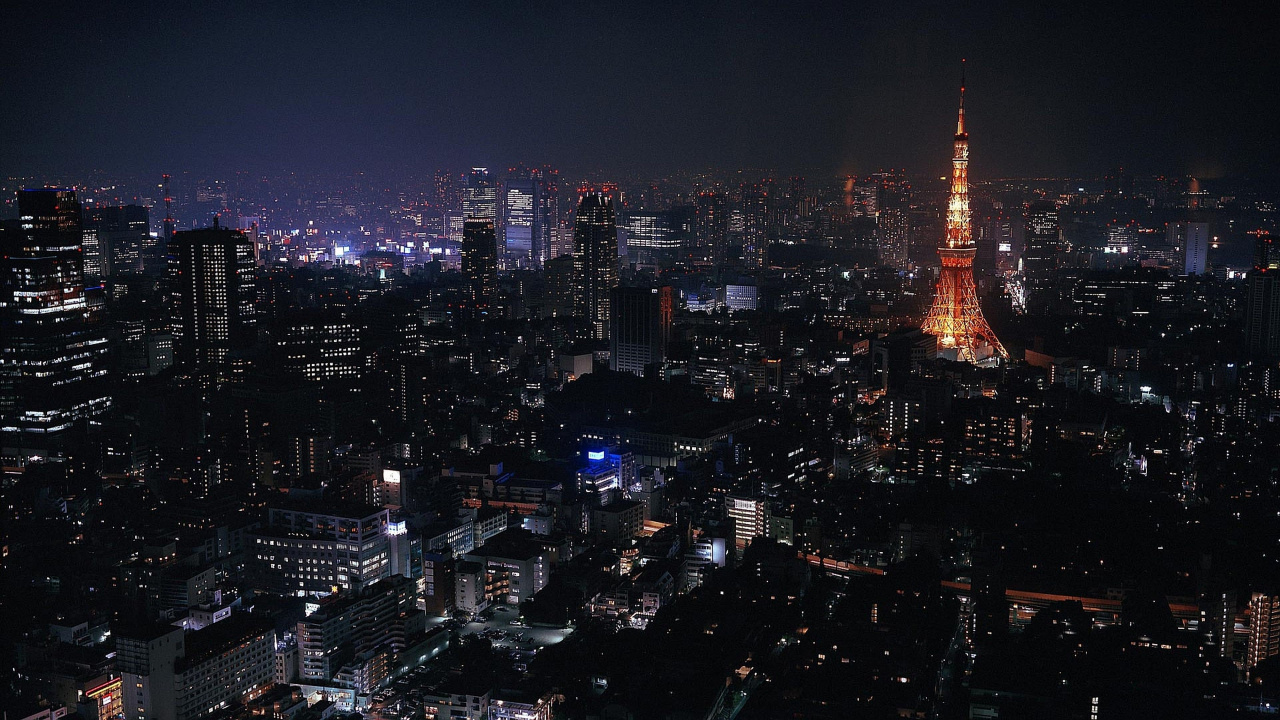 Обои Токио, городской пейзаж, город, городской район, метрополия в разрешении 1280x720