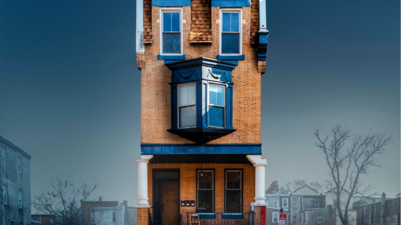 Обои Хаус, архитектура, здание, окно, древесина в разрешении 1280x720