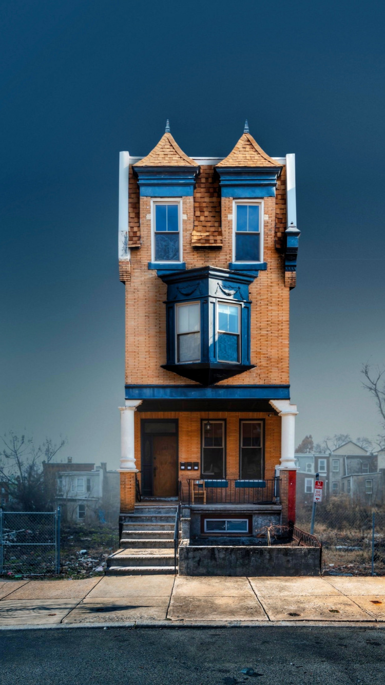 Обои Хаус, архитектура, здание, окно, древесина в разрешении 750x1334