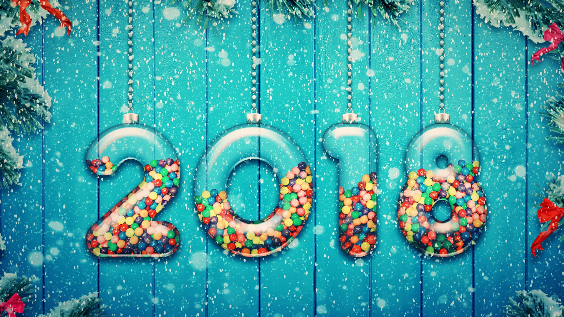Обои Новый год, синий, бирюза, Аква, вода в разрешении 1920x1080