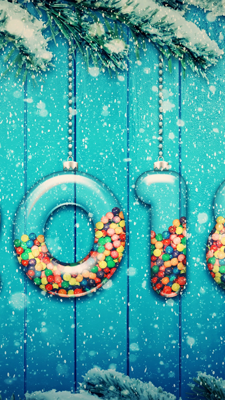 Обои Новый год, синий, бирюза, Аква, вода в разрешении 750x1334