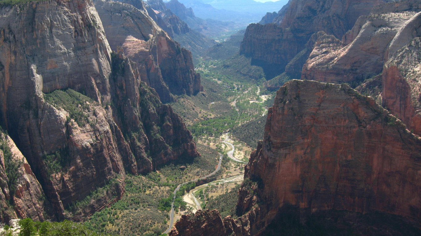 Обои национальный парк зайон, парк, каньон, национальный парк, горный рельеф в разрешении 1366x768