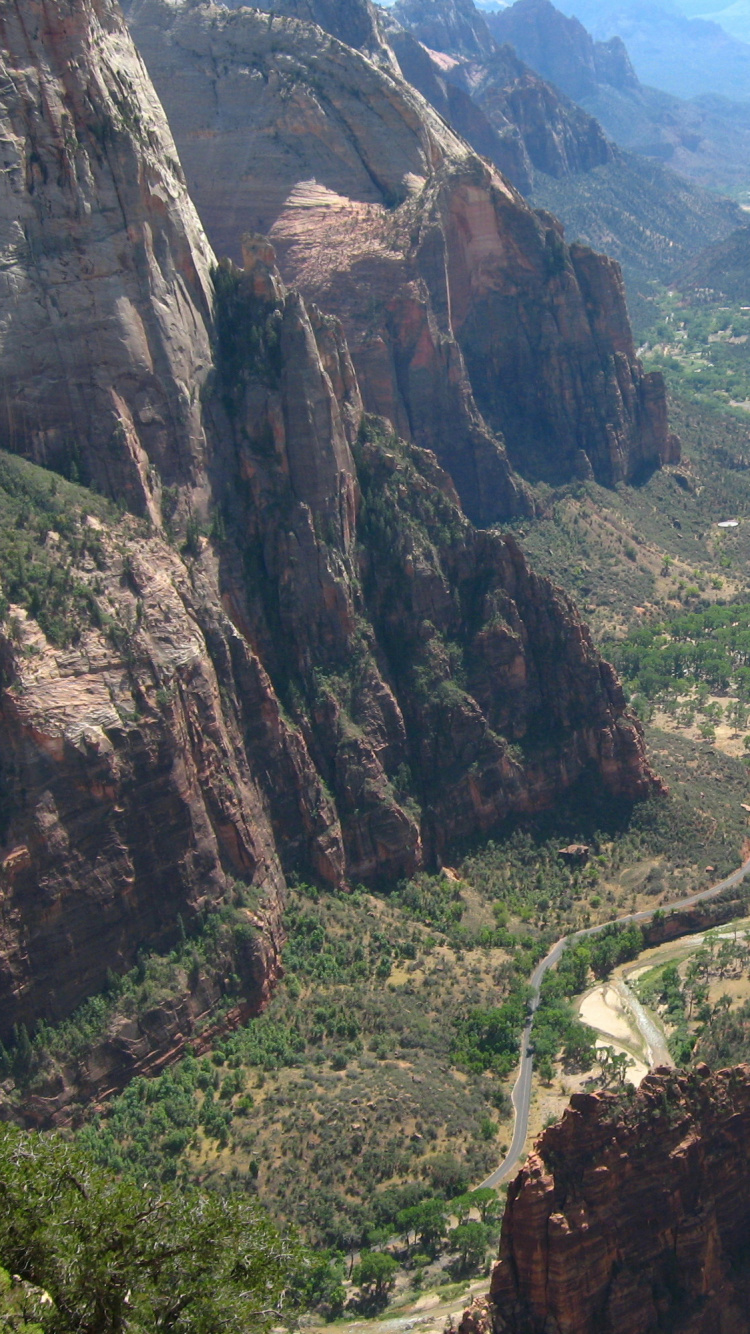 Обои национальный парк зайон, парк, каньон, национальный парк, горный рельеф в разрешении 750x1334
