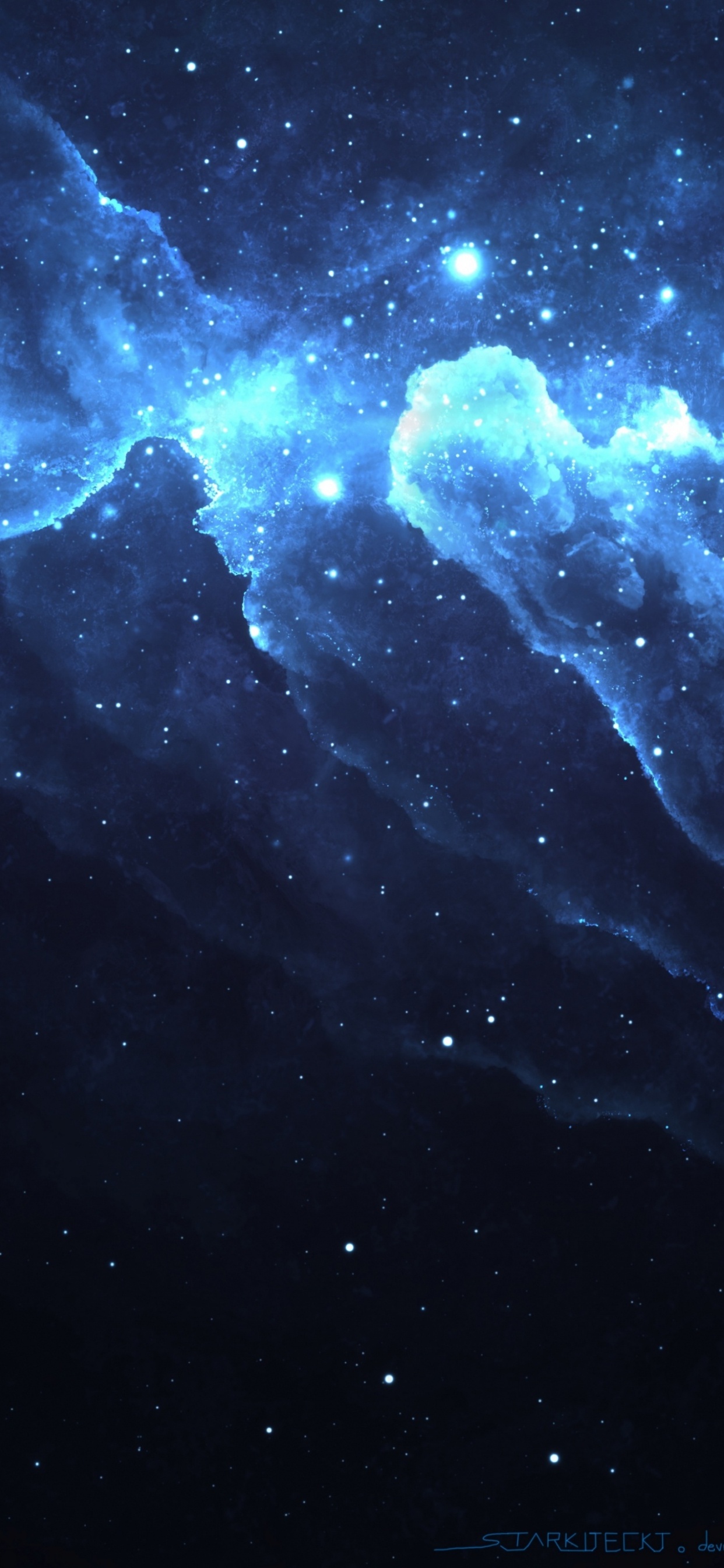 Обои космическое пространство, туманность, атмосфера, астрономический объект, Галактика в разрешении 1242x2688