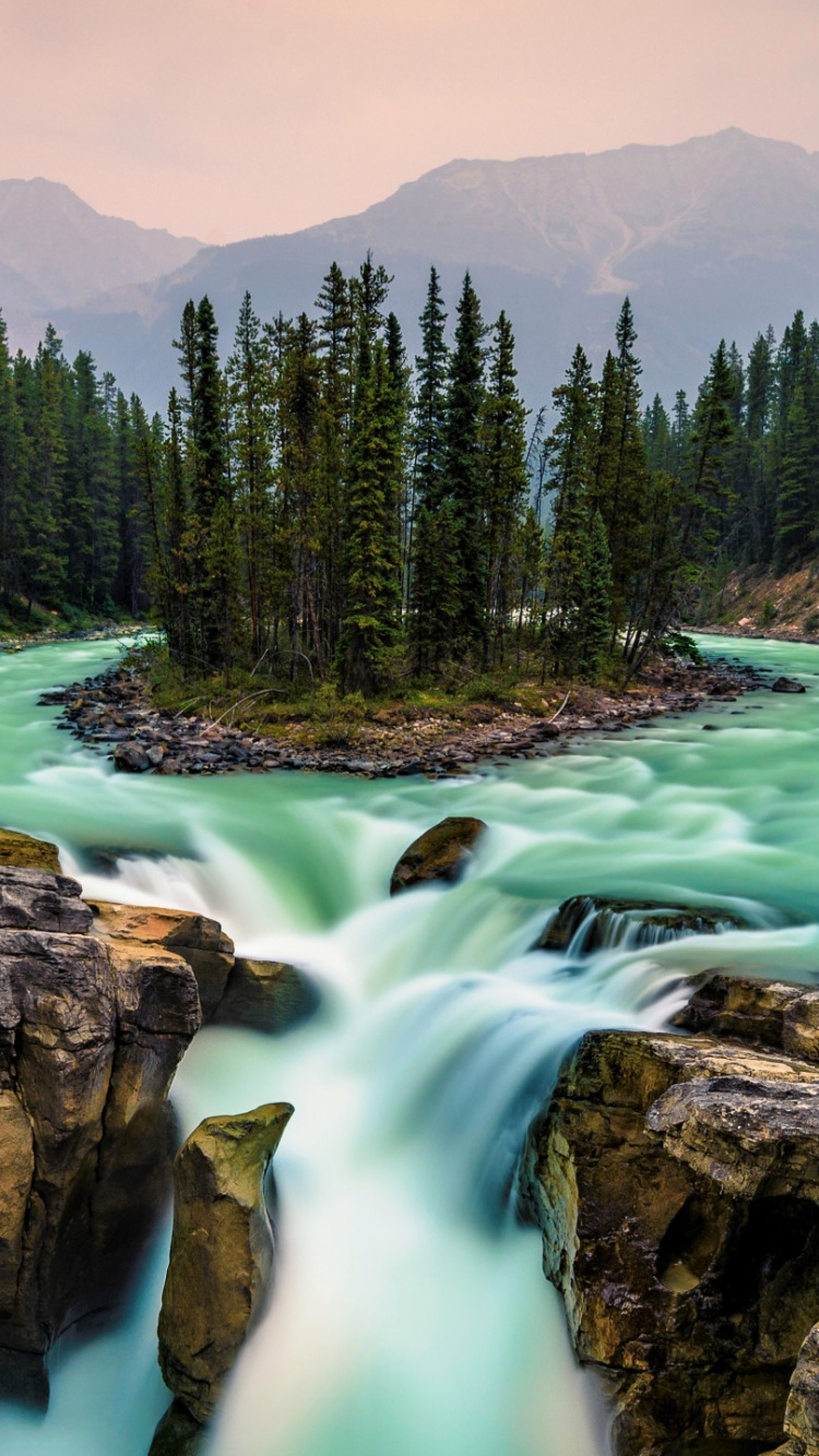 Обои Джаспер, национальный парк, природа, гидроресурсы, вода в разрешении 750x1334