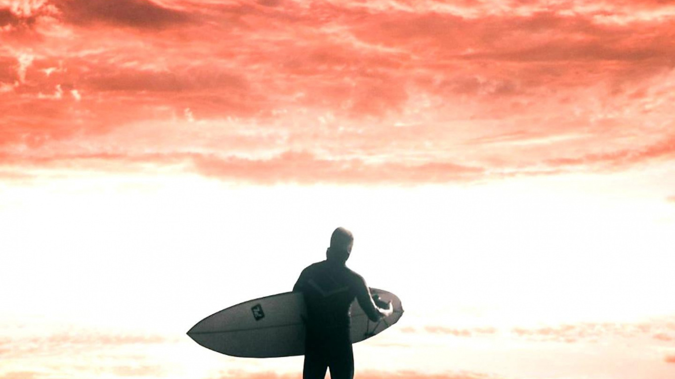 Обои просыпайся в небе, облако, серфинг, Люди в природе, вода в разрешении 1366x768