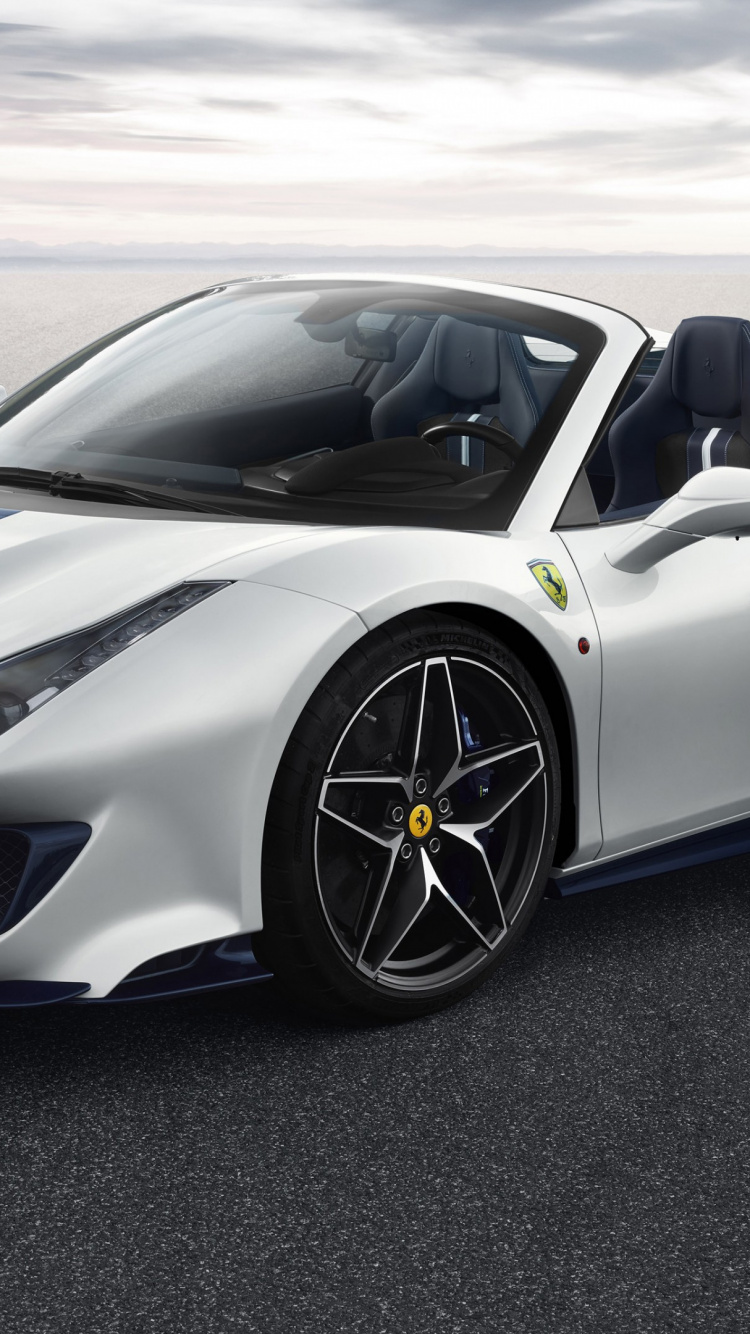 Обои Ferrari 488 Track 2019 года, ferrari 488 трек паук, легковые автомобили, феррари f8, спорткар в разрешении 750x1334