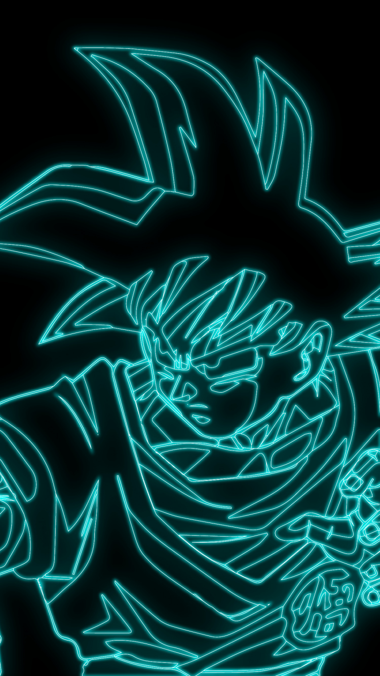 Обои аниме, гоку, арт, анимация, графика в разрешении 750x1334