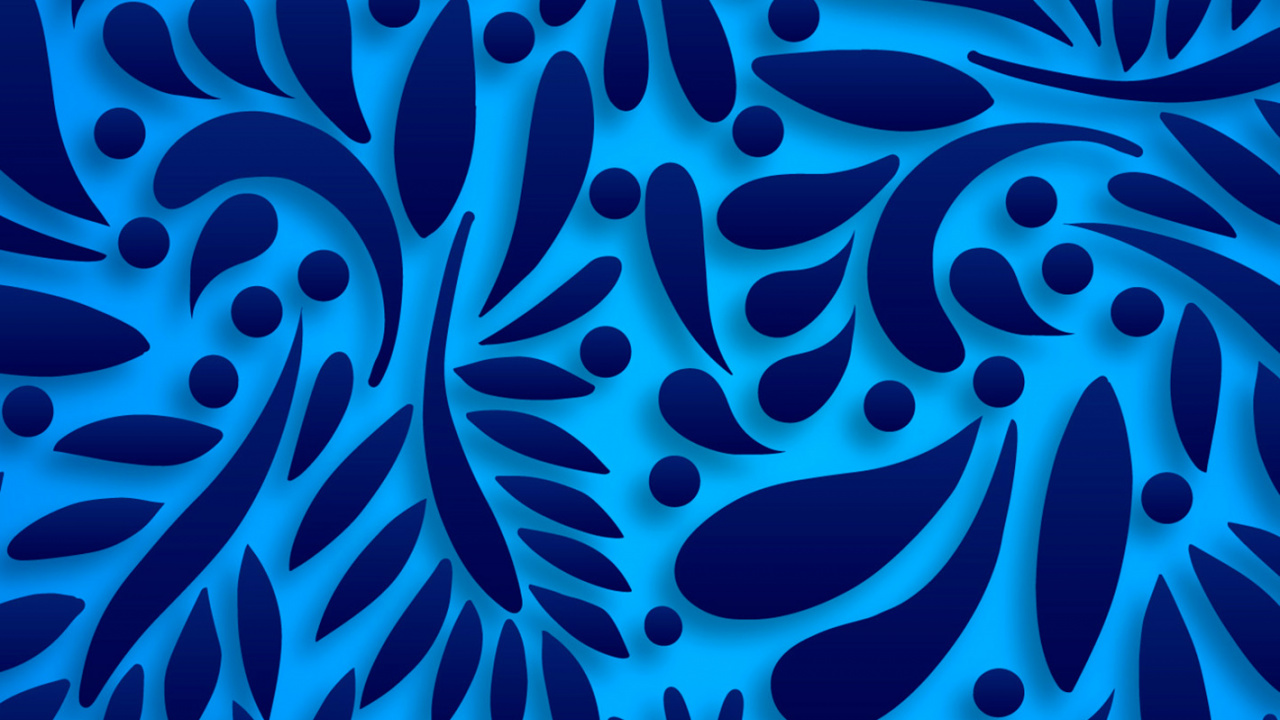 Обои узор, синий, лазурный, природа, ткань в разрешении 1280x720