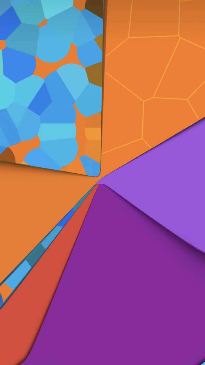 Обои Апельсин, графический дизайн, дизайн, красочность, треугольник в разрешении 720x1280