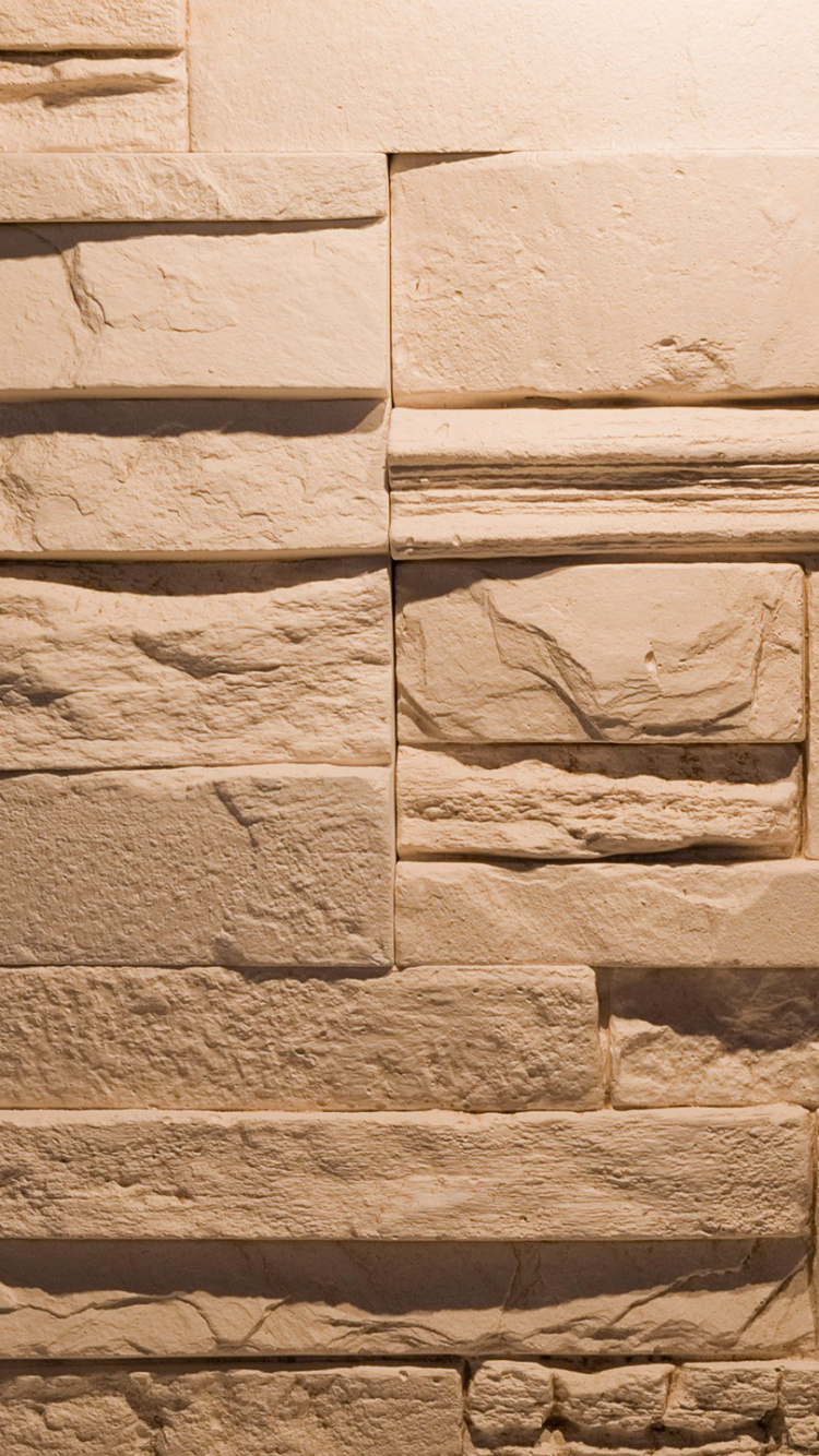 Обои каменная стена, кирпич, стена, рок, известняк в разрешении 750x1334