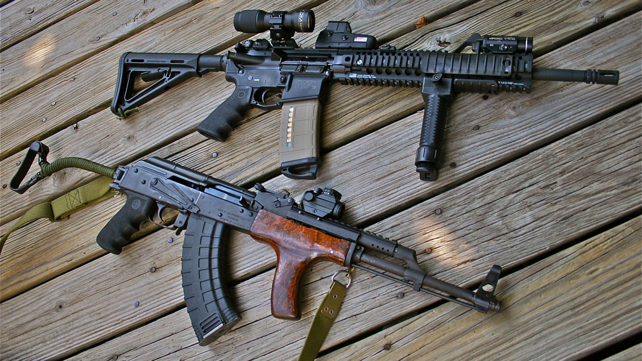 Обои винтовка, карабин M4, огнестрельное оружие, орудие, штурмовая винтовка в разрешении 1280x720