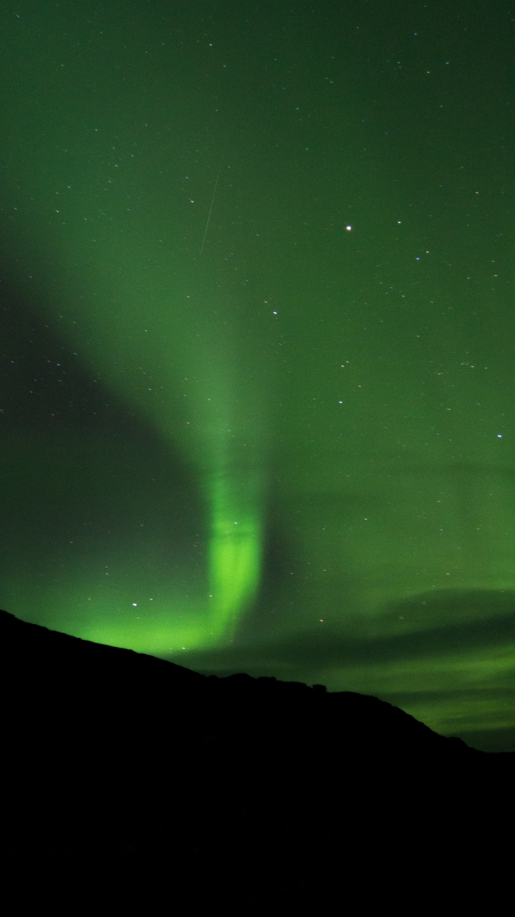 Обои Аврора, атмосфера, небесное явление, свет, ночь в разрешении 750x1334