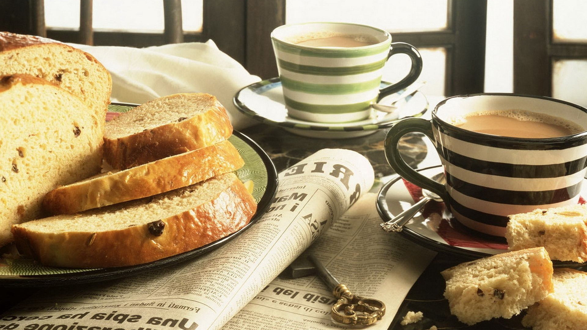 Обои завтрак, полноценный завтрак, хлеб, выпечка, пища в разрешении 1920x1080