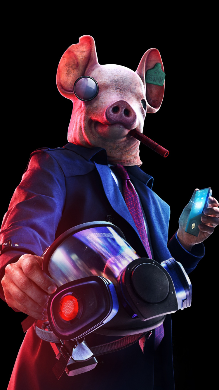 Обои сторожевые собаки легион профиль, Смотреть Собак Легион, Watch Dogs 2, сторожевой пес, ubisoft в разрешении 750x1334