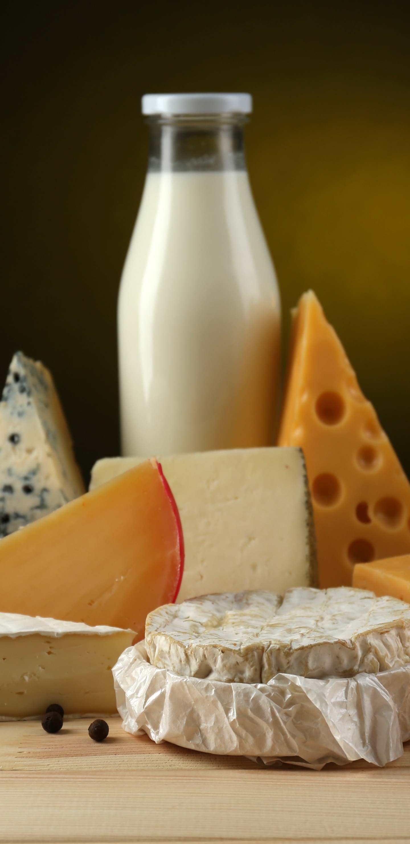 Обои молоко, маслодельня, сыр, пища, плавленный сыр в разрешении 1440x2960