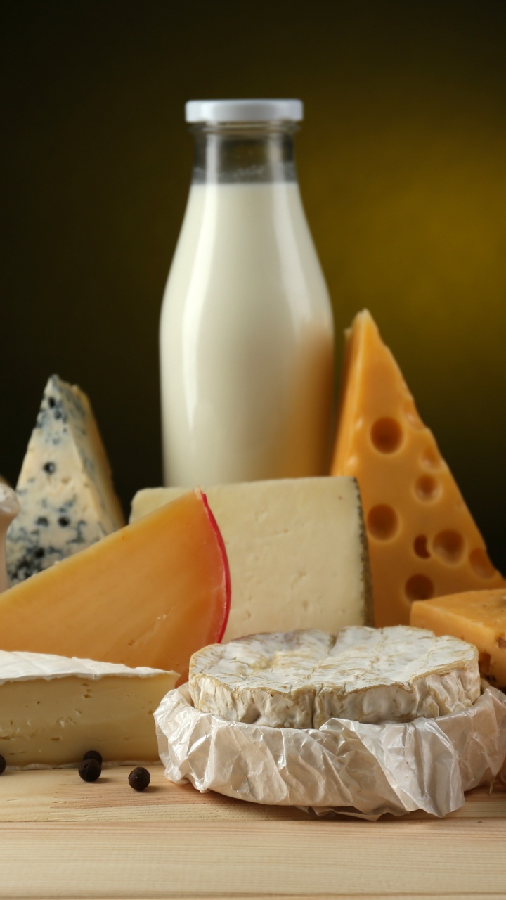 Обои молоко, маслодельня, сыр, пища, плавленный сыр в разрешении 720x1280