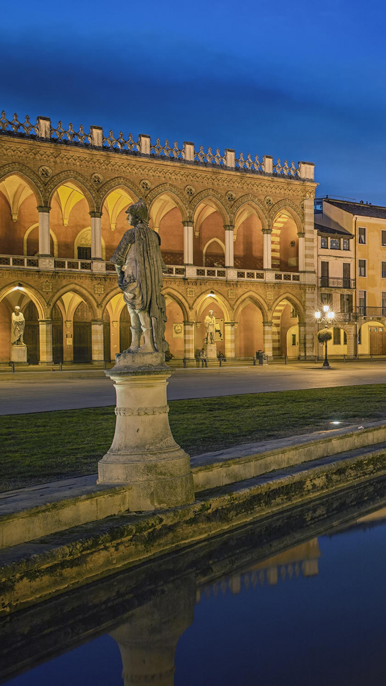 Обои отражение, Верона, вода, водный путь, ориентир в разрешении 750x1334