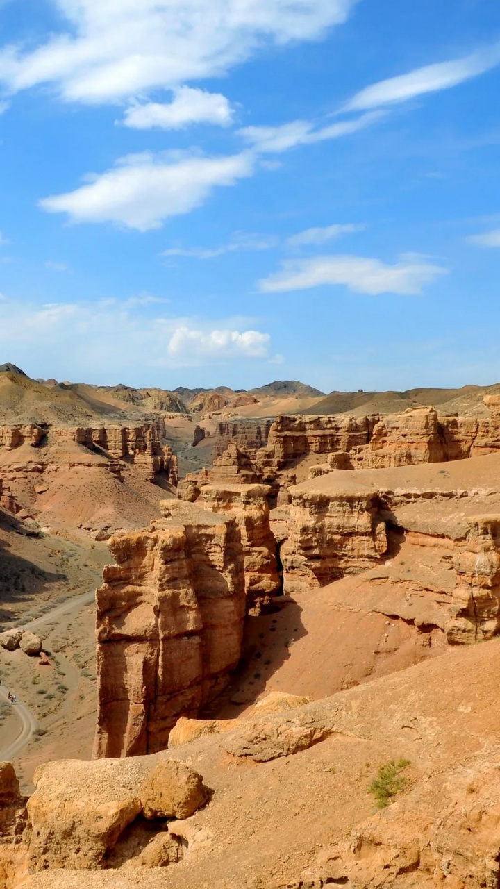 Обои бесплодные земли, формирование, Вади, каньон, рок в разрешении 720x1280