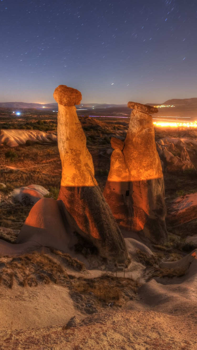 Обои рок, бесплодные земли, формирование, пейзаж, геология в разрешении 750x1334