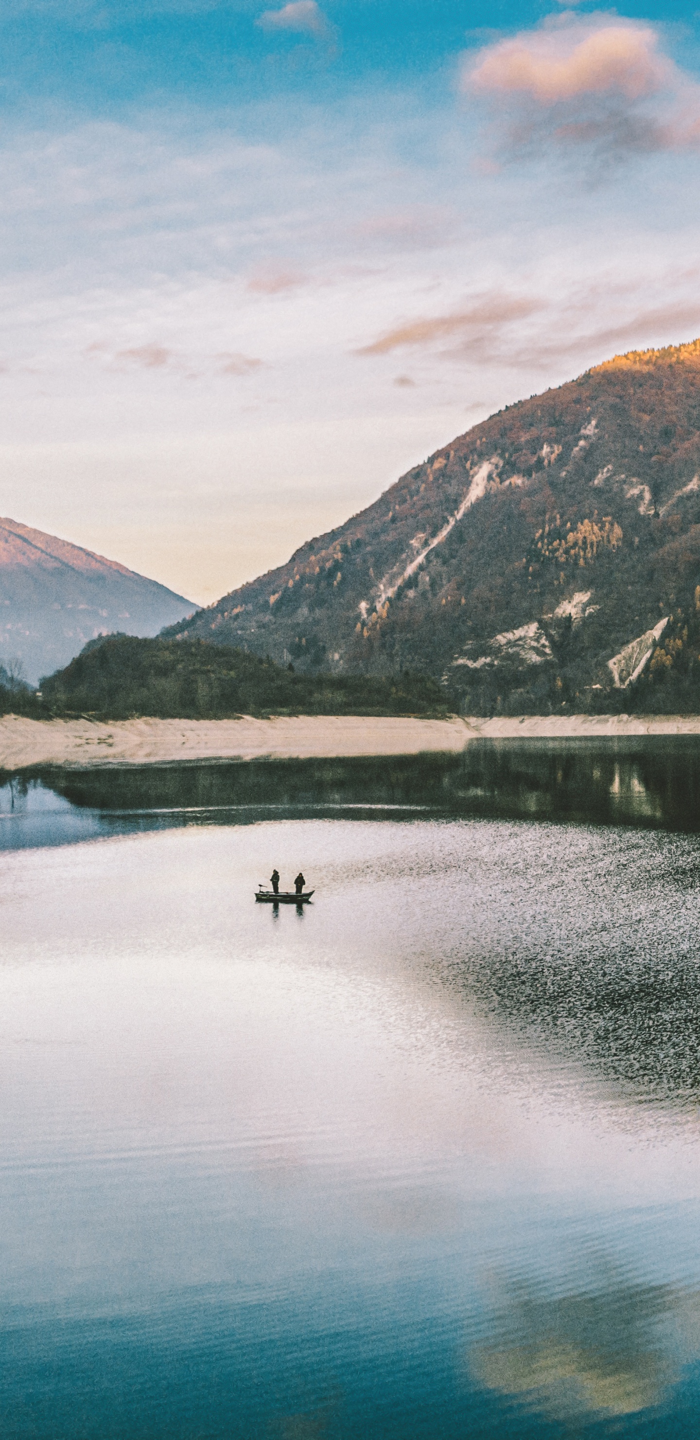 Обои природа, гора, отражение, озеро, вода в разрешении 1440x2960