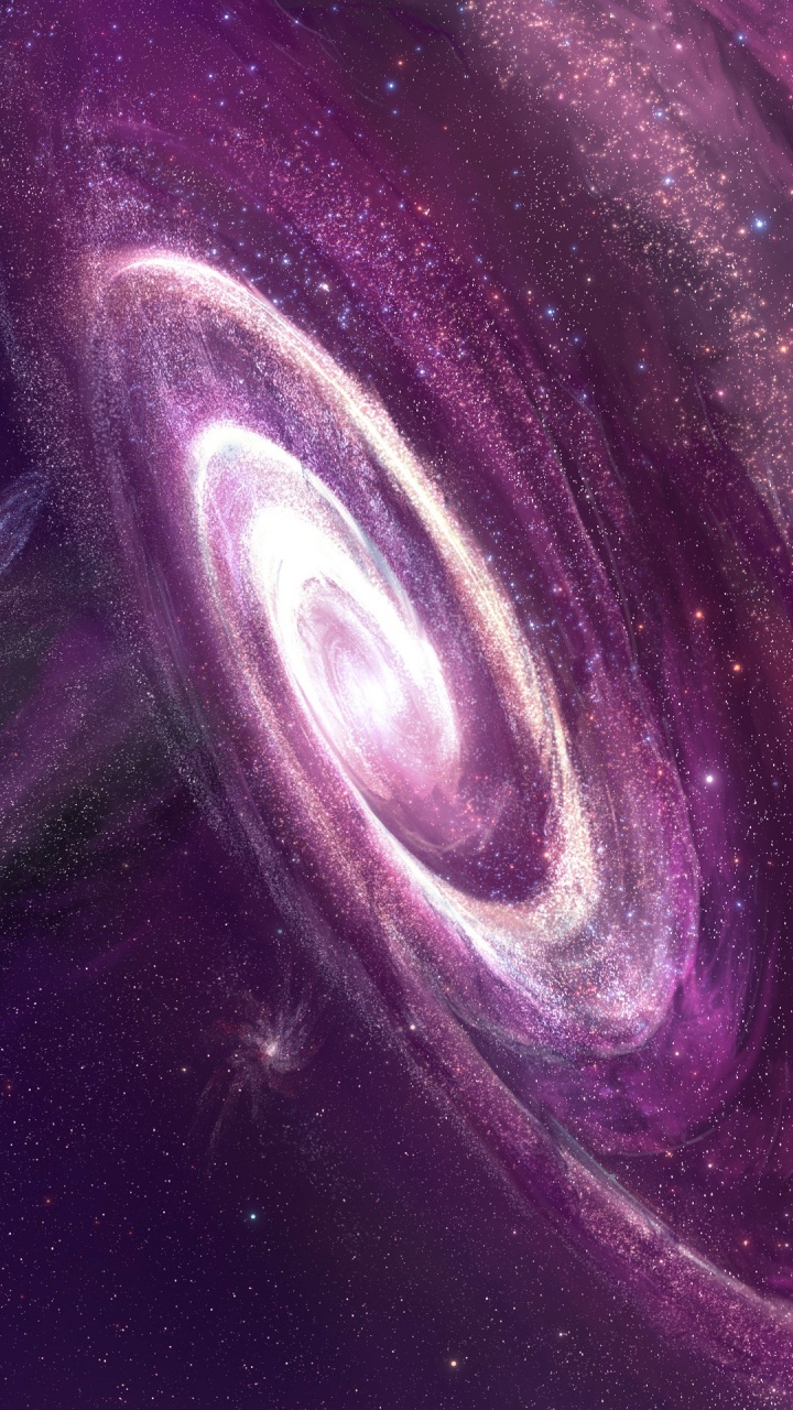 Обои Галактика, планета, космическое пространство, пурпур, Фиолетовый в разрешении 720x1280