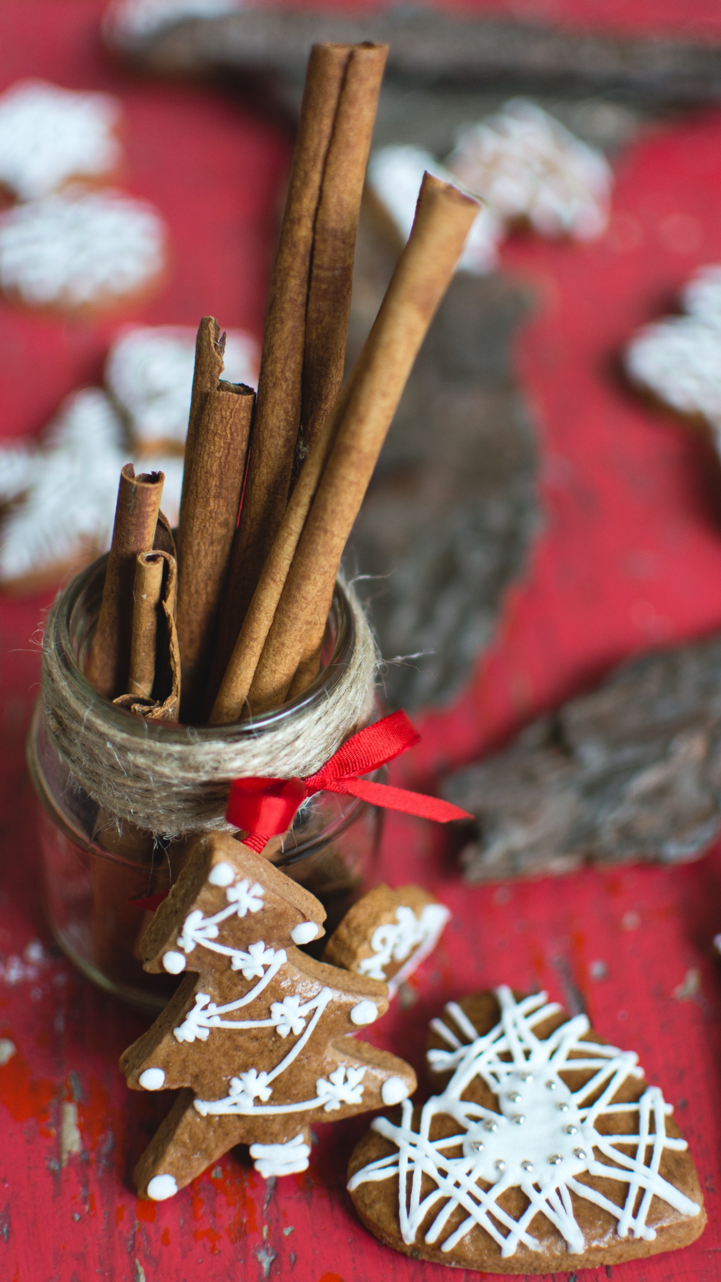 Обои Рождественский день, корица, Рождество, прут, пища в разрешении 1440x2560