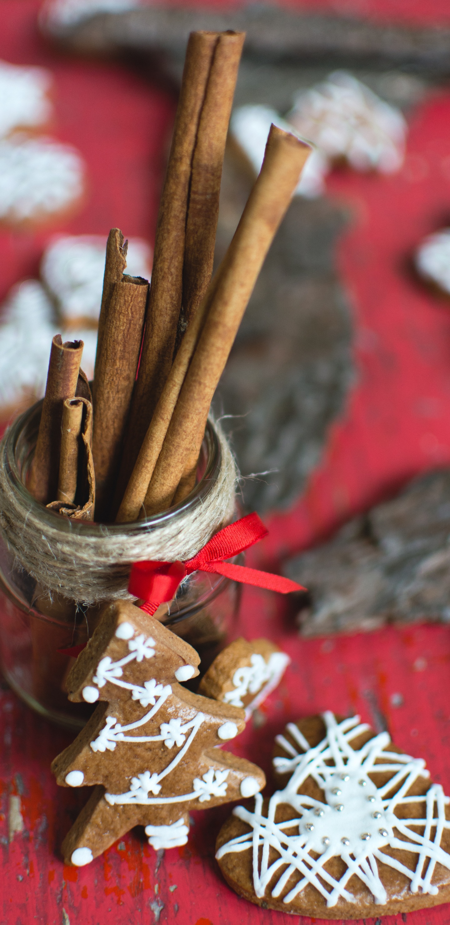 Обои Рождественский день, корица, Рождество, прут, пища в разрешении 1440x2960