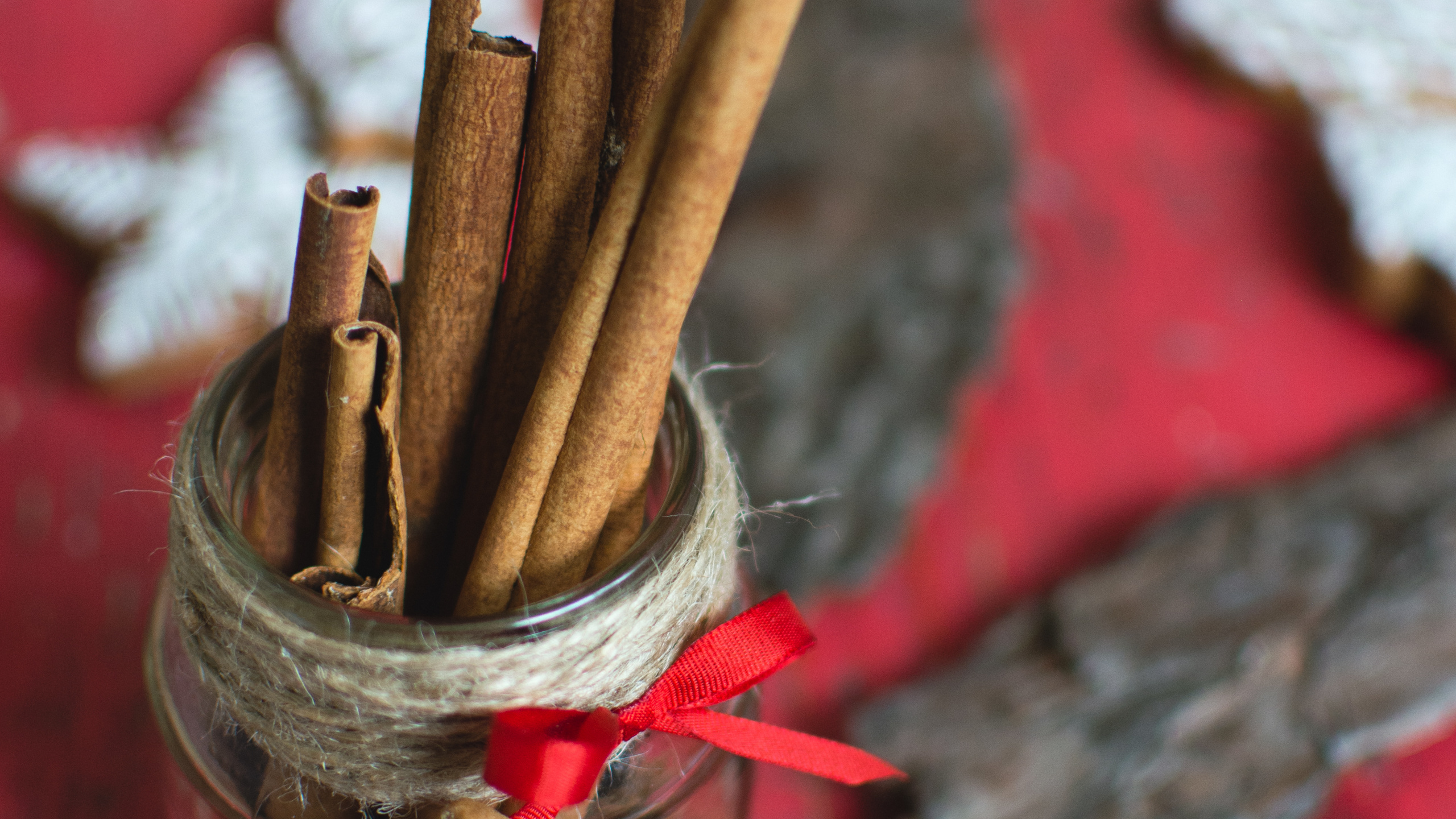 Обои Рождественский день, корица, Рождество, прут, пища в разрешении 2560x1440
