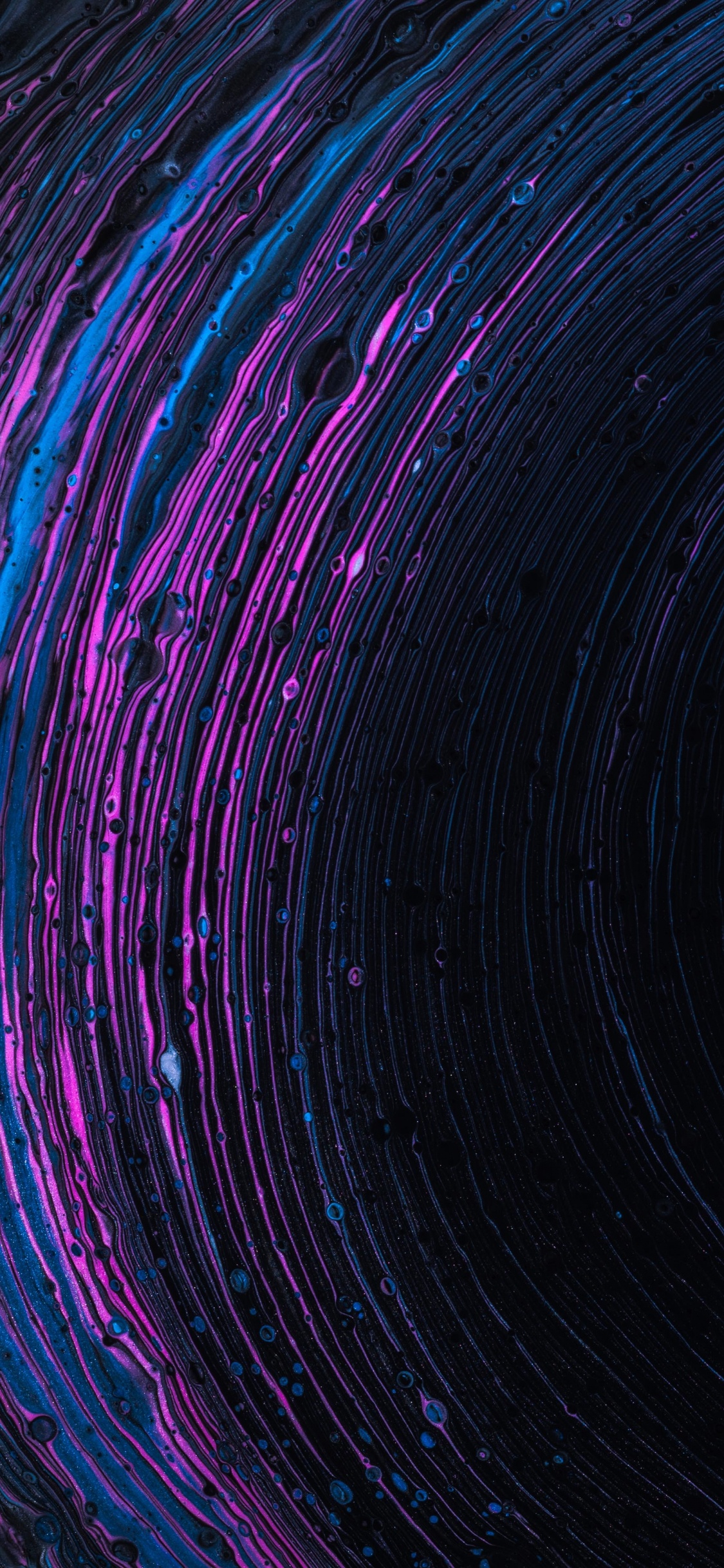 Обои атмосфера, пурпур, космос, вихрь, круг в разрешении 1125x2436