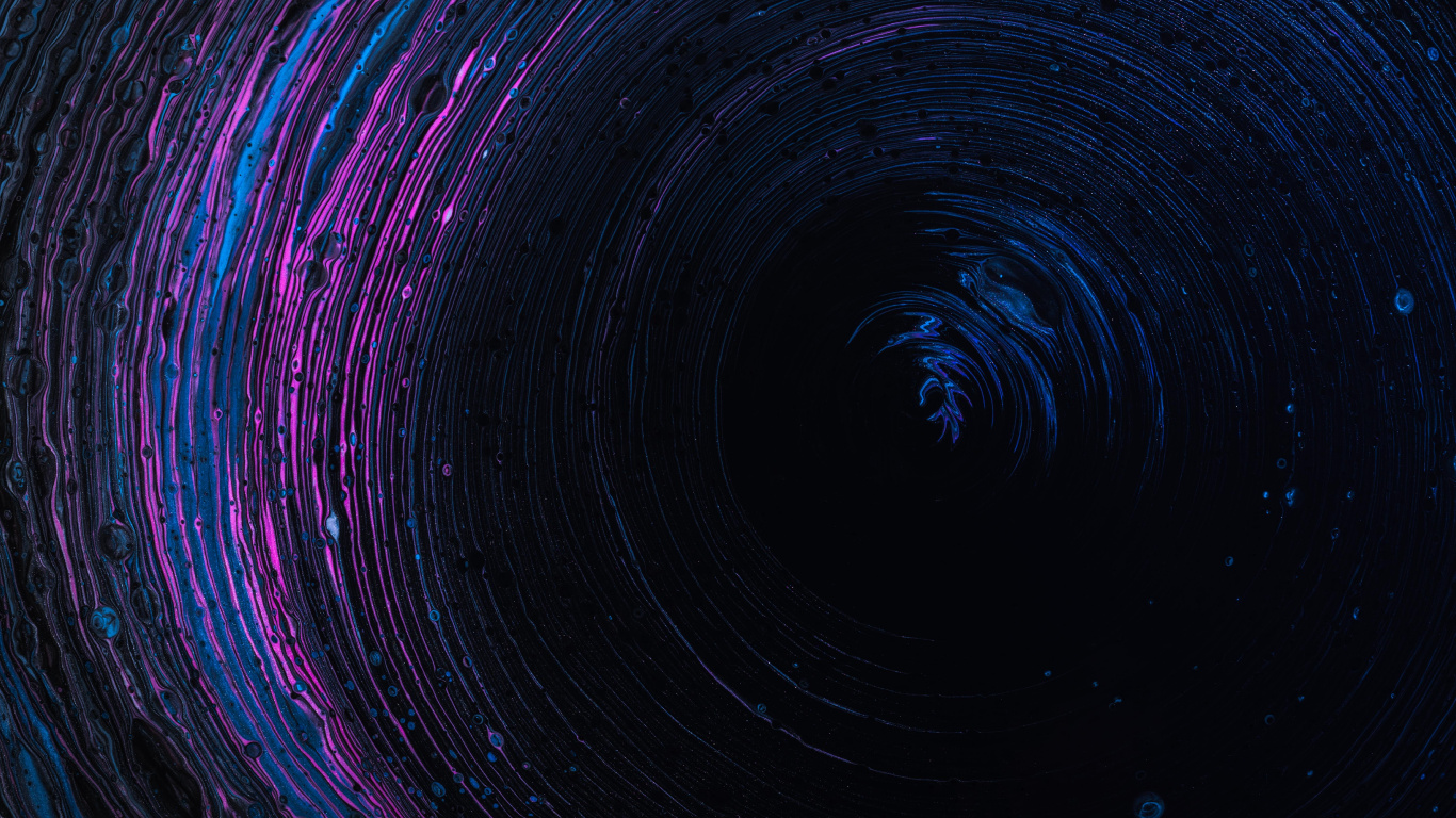 Обои атмосфера, пурпур, космос, вихрь, круг в разрешении 1366x768