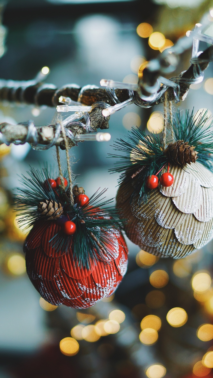 Обои Новый год, Рождественский день, рождественский орнамент, дерево, орнамент в разрешении 720x1280