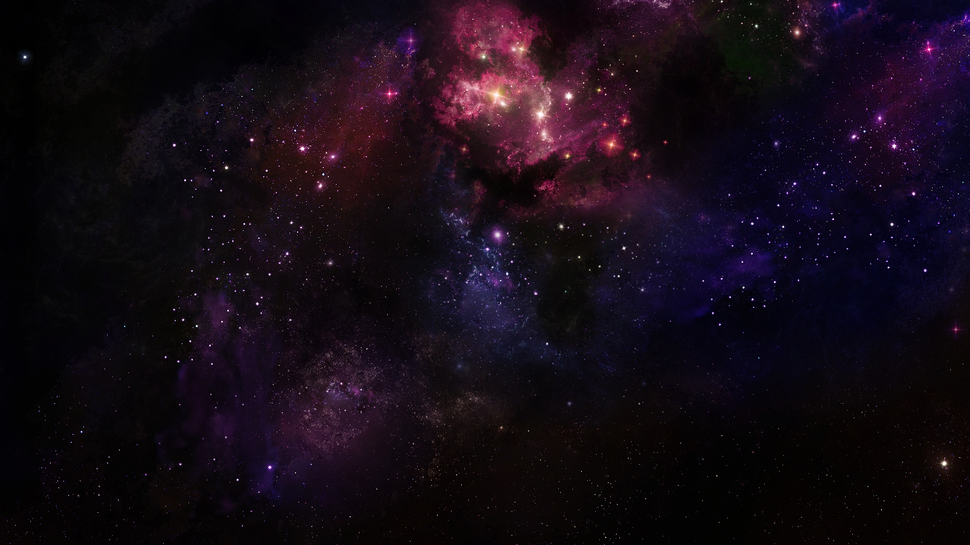 Обои туманность, Галактика, космическое пространство, Астрономия, космос в разрешении 1920x1080