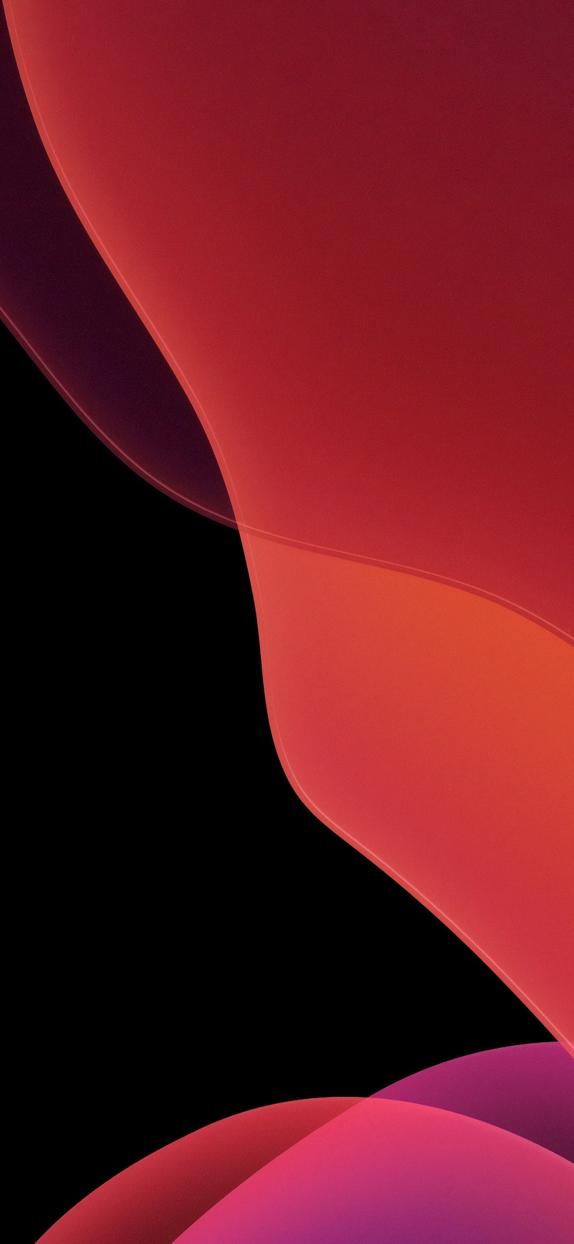 Обои iOS 13, ios, apple, Свет-в-темный цвет схема, Апельсин в разрешении 1125x2436