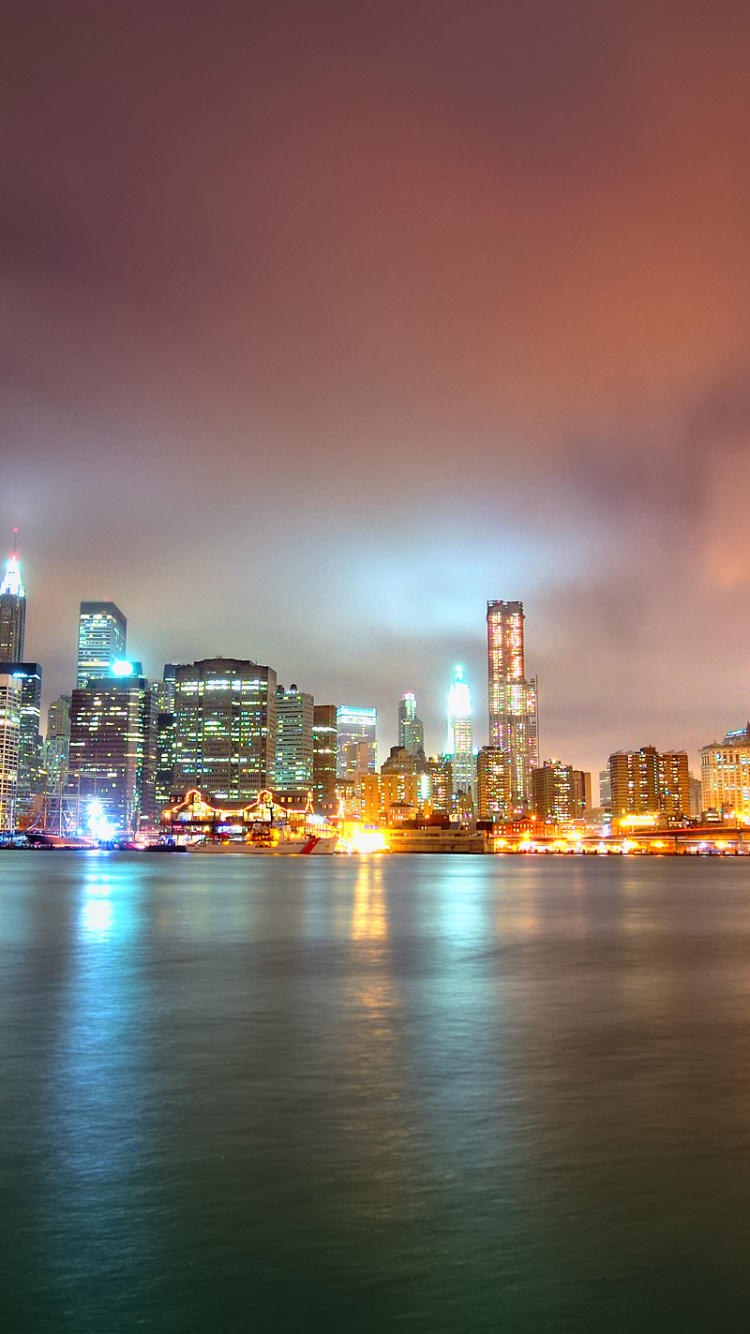 Обои городской пейзаж, город, линия горизонта, метрополия, городской район в разрешении 750x1334