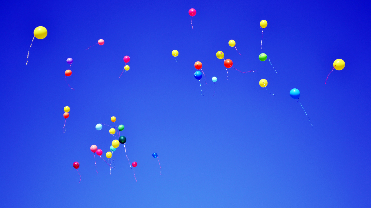 Обои синий, воздушный шарик, день, маса ст арка gkyz план, небо в разрешении 1280x720