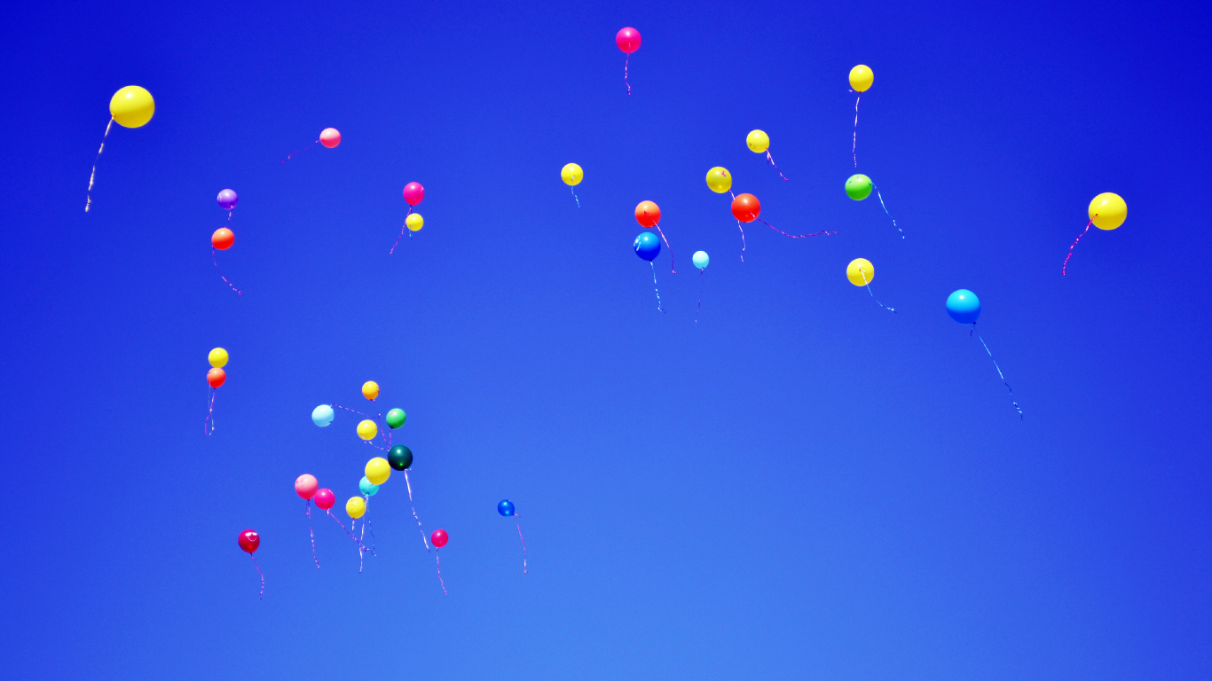 Обои синий, воздушный шарик, день, маса ст арка gkyz план, небо в разрешении 1366x768