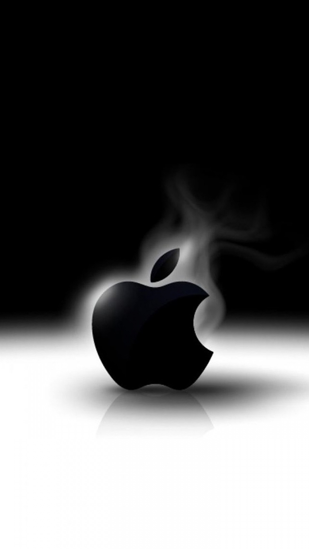 Обои apple, черный, темнота, графика, лого в разрешении 1080x1920