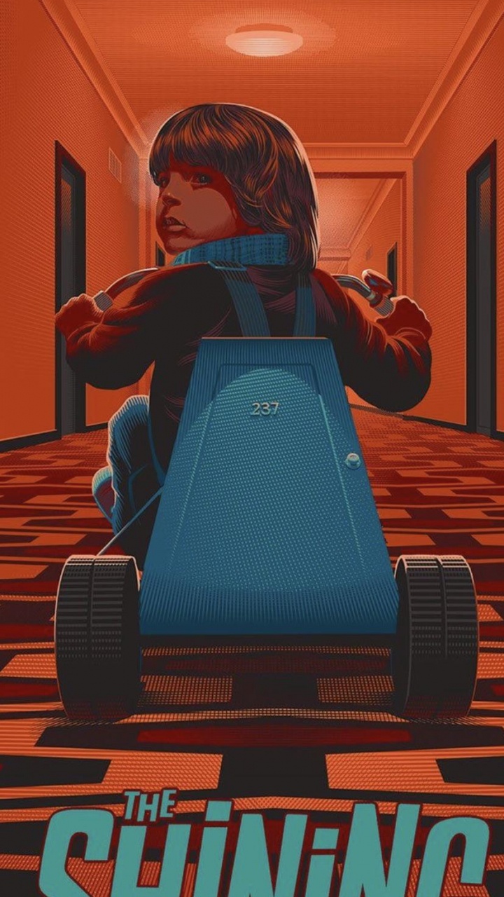 Обои блестящий постер фильма, Дэнни Торренс, Джек Торранс, Постер фильма, постер в разрешении 720x1280