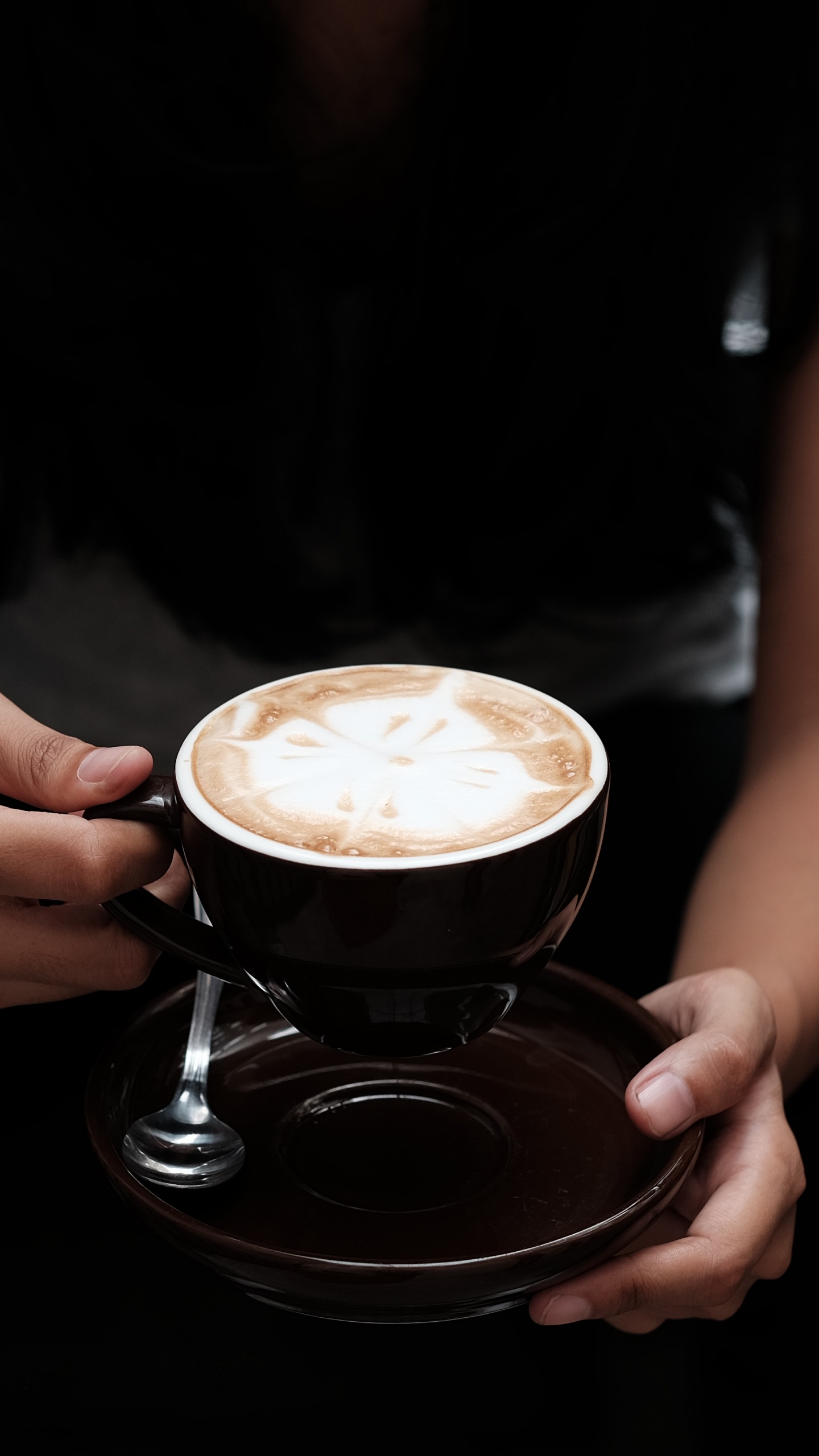 Обои кофе, кофейня, плоские белые, кофе эспрессо, капучино в разрешении 1440x2560