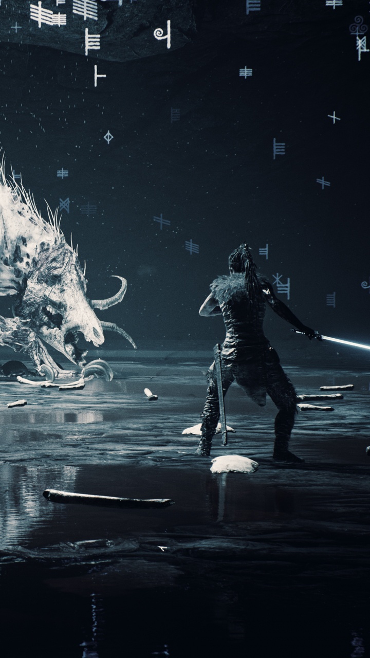 Обои вода, иллюстрация, темнота, арт, Представление в разрешении 720x1280