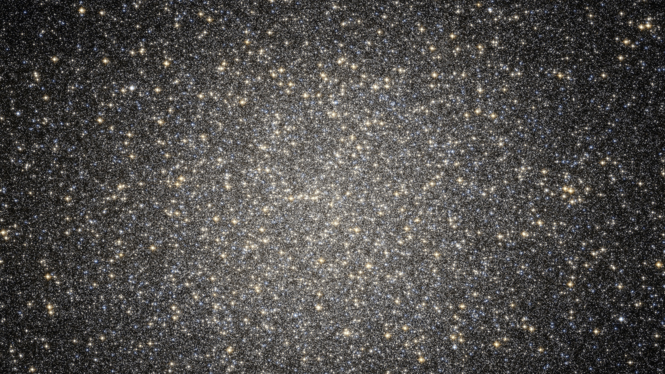 Обои Омега Центавра, шаровое скопление, космический телескоп Хаббл, Млечный Путь, Галактика в разрешении 1366x768