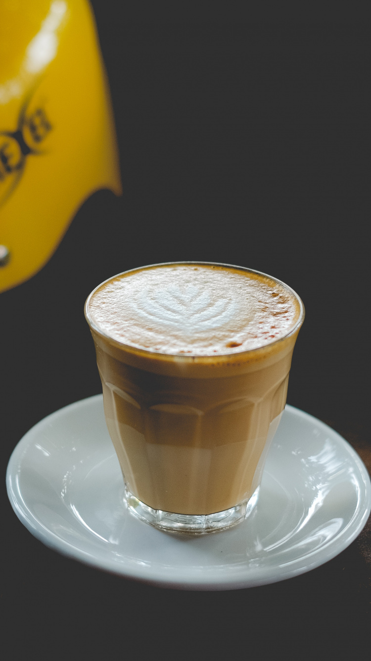 Обои капучино, кофе, кофе эспрессо, напиток, кортадо в разрешении 750x1334