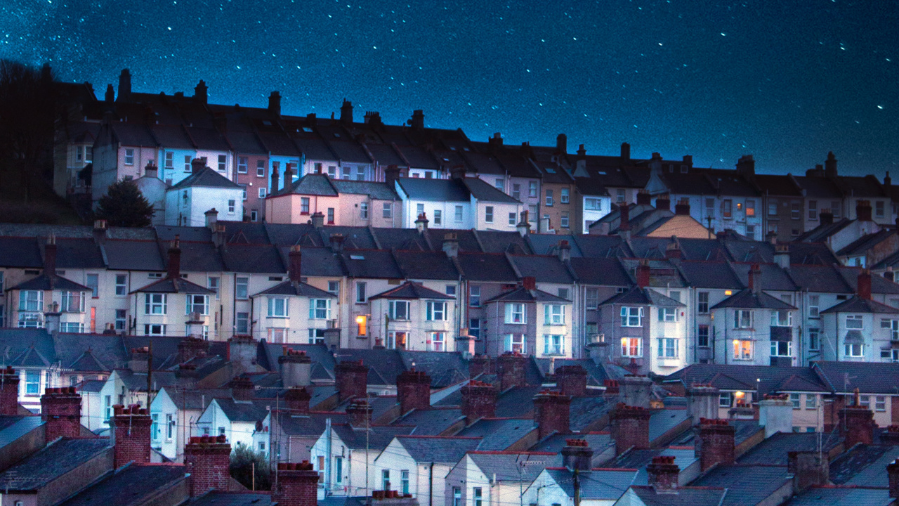 Обои ночь, синий, облако, атмосфера, свет в разрешении 1280x720